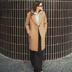Zara | Jackets & Coats | Zara Felt Texture Coat 84312 Taupe